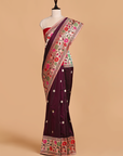 Wine Butti Saree in Silk