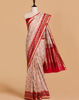 Off White Patola Saree in Silk