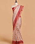 Off White Patola Saree in Silk