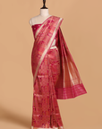 Rani Pink Jamdani Silk Saree