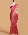 Rani Pink Jamdani Silk Saree