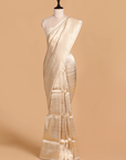 Off White Brocade Silk Saree