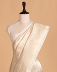 Off White Brocade Silk Saree