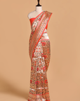 Rust Brocade Silk Saree
