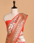 Rust Brocade Silk Saree