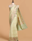 Pista Green Butta Saree in Silk