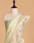 Pista Green Butta Saree in Silk