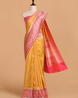 Yellow Butta Saree in Silk