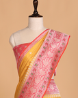 Yellow Butta Saree in Silk