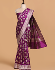 Purple Butta Saree in Silk