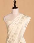 Off White Butta Saree in Silk