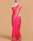 Rani Pink Butta Saree in Silk