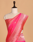 Rani Pink Butta Saree in Silk