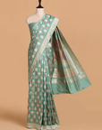 Pista Green Butti Saree in Silk