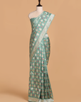 Pista Green Butti Saree in Silk