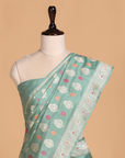 Pista Green Butti Saree in Silk