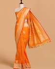 Golden Yellow Butta Saree in Silk