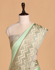 Pista Green Plain Saree in Silk