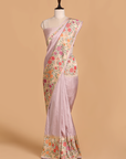 Mauve Plain Saree in Silk