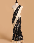 Black Butta Saree in Silk