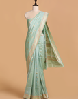 Sea Green Butti Saree in Silk
