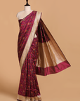 Magenta Jaal Saree in Silk