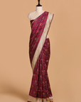 Magenta Jaal Saree in Silk