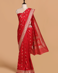 Red Butti Saree in Silk