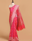 Strawberry Pink Butti Saree in Silk