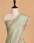 Pista Green Butti Saree in Silk