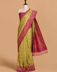 Pista Green Butti Saree in Silk