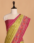 Pista Green Butti Saree in Silk