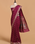 Wine Butti Saree in Silk