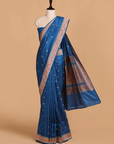 Royal Blue Butti Saree in Silk