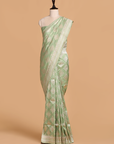 Sea Green Butta Saree in Silk