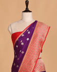Purple Butti Saree in Silk