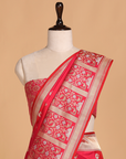 Rani Pink Butti Saree in Silk