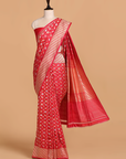 Red Butti Saree in Silk
