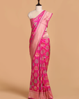 Pink Butta Saree in Silk