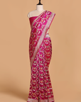 Magenta Jaal Saree in Silk