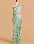 Sea Green Jaal Saree in Silk