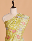 Mehndi Green Jaal Saree in Silk