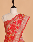 Red Jaal Saree in Silk