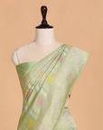 Pista Green Leheriya Saree in Silk