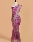Magenta Jaal Saree in Silk