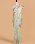 Firozi Jaal Saree in Silk