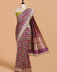 Purple Jaal Saree in Silk