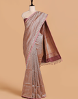 Brown Brocade Saree in Silk