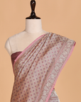 Brown Brocade Saree in Silk
