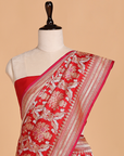 Red Jaal Saree in Silk